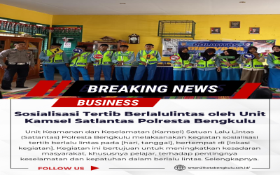 Unit Kamsel Satlantas Polresta Bengkulu Gelar Sosialisasi Tertib Berlalu Lintas