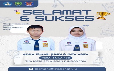 Prestasi Membanggakan SMPN 21 Kota Bengkulu pada Hasil Tes Kemampuan Akademik (TKA) Jenjang SMP